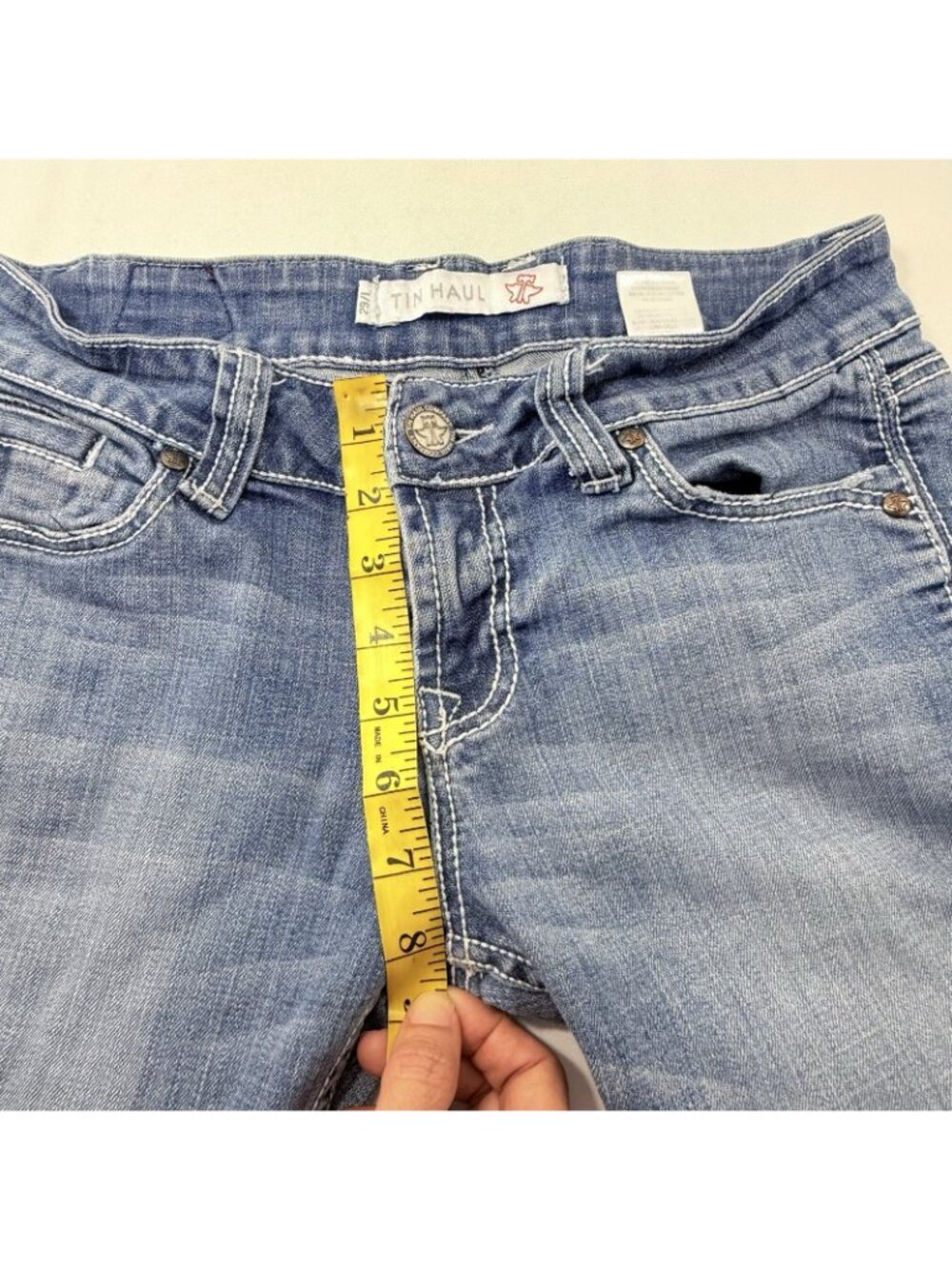 Tin Haul Jeans Bootcut Straight Women Size 29L Cowboy Cowgirl Embroidered Logo - Picture 11 of 12